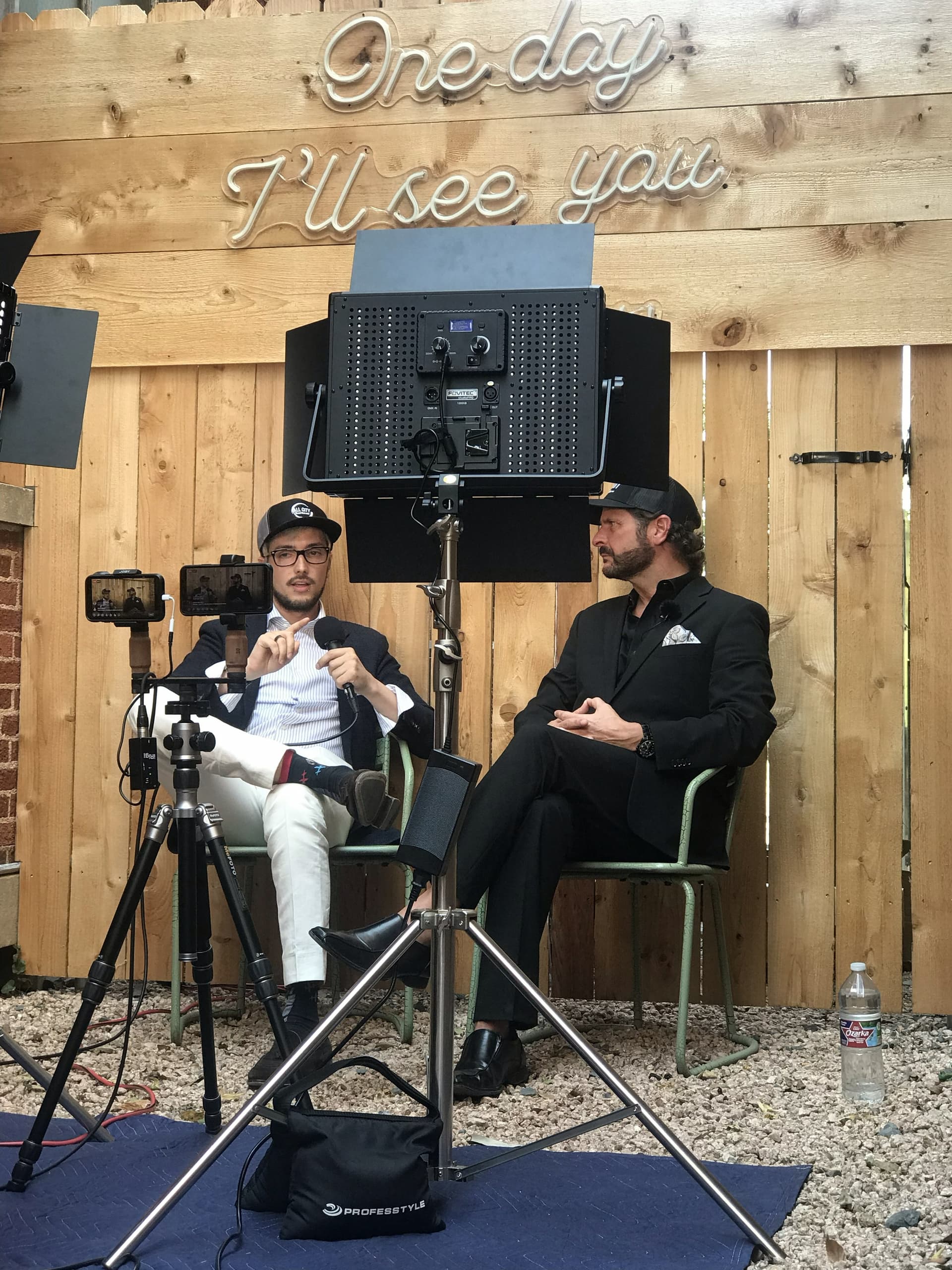 Daniel Nix on set of a podcast talking about the future of real estate technology