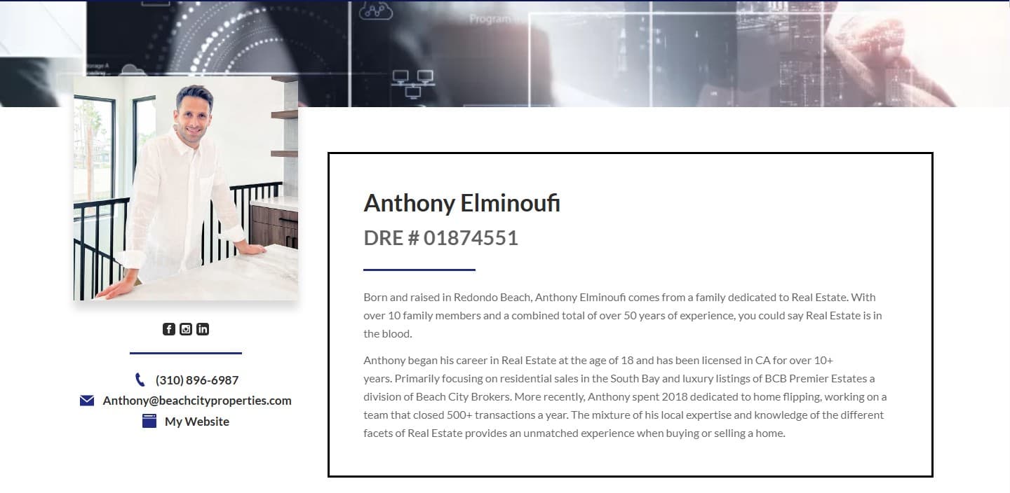 Agent website template with IDX integration