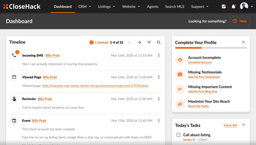 CloseHack CRM feature set for Beach City Brokers
